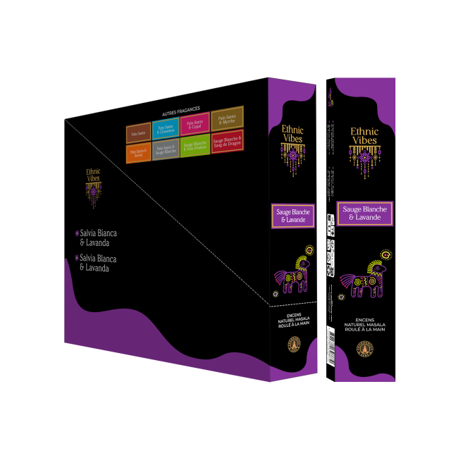 Kadzidła Fragrances & Sens Ethnic Vibes Biała szałwia i lawenda masala 15g