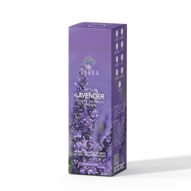 Kadzidło Terra Lavender bez węgla drzewnego 12gr