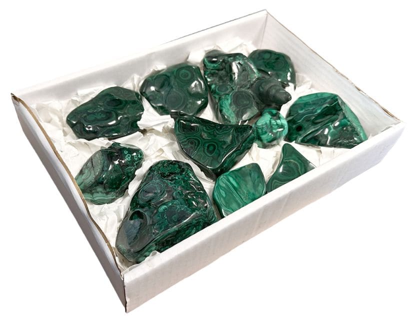 Pack Malachites polies un coté 1900g