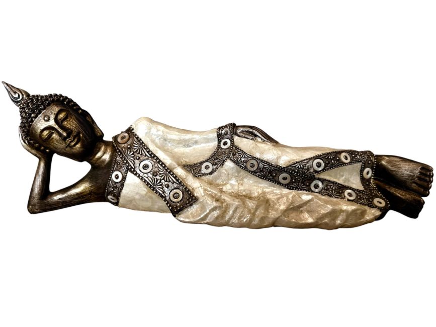 kadzidło i Leżący Budda, żywica, masa perłowa, 35 cm