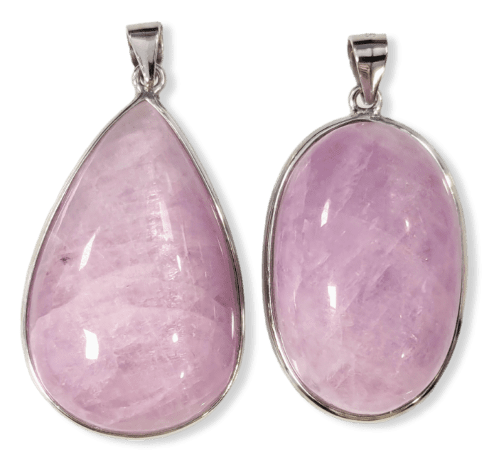 Zawieszka ze srebra 925 Kunzite AA+ 2 sztuki 21,4g