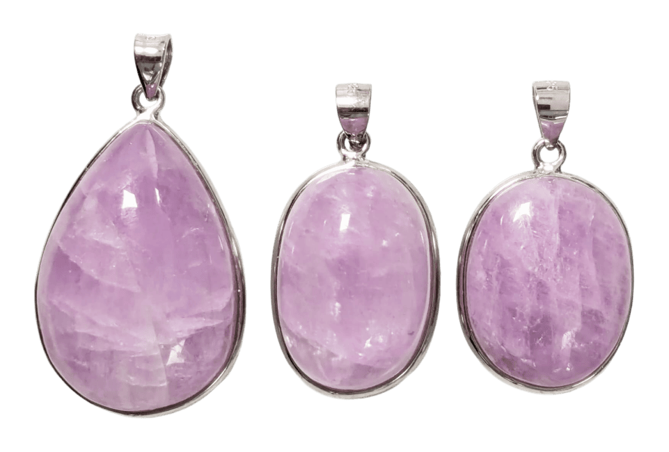 kadzidło i Zawieszka ze srebra 925 Kunzite AA+ 3 sztuki 19,91g