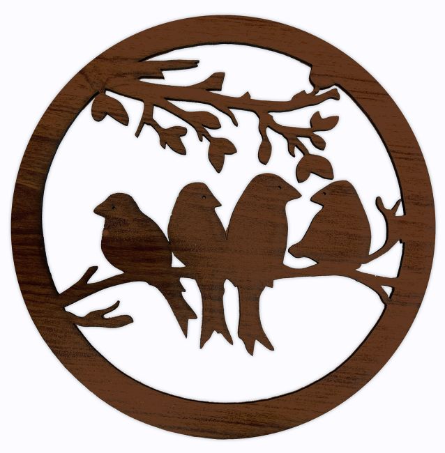 Drewniany panel magnetyczny - Ptaki
