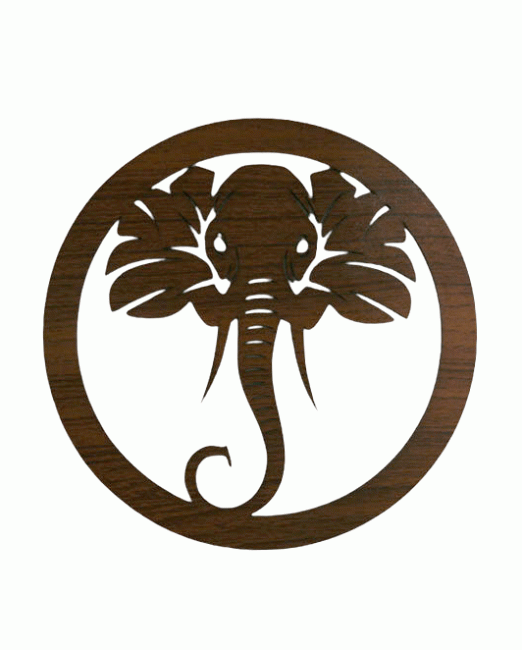 Drewniany magnetyczny znak z głową słonia 18 cm do HMD999