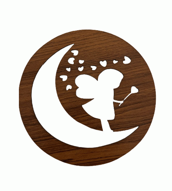 Panel magnetyczny z aniołem i księżycem z drewna 18 cm do HMD999