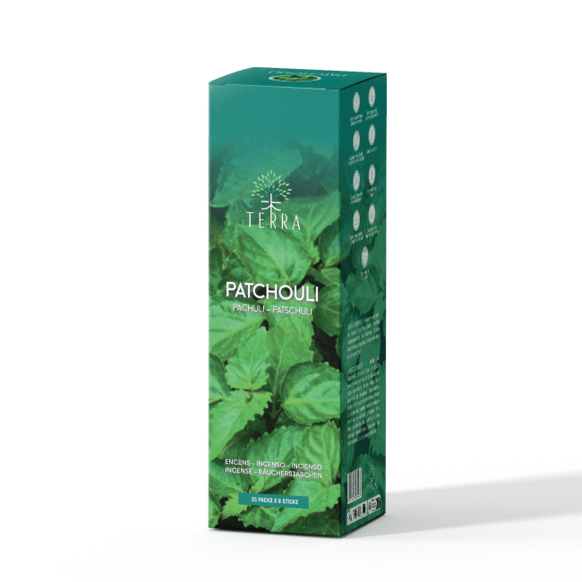 kadzidło i Kadzidło TERRA Patchouli bez węgla drzewnego 12gr