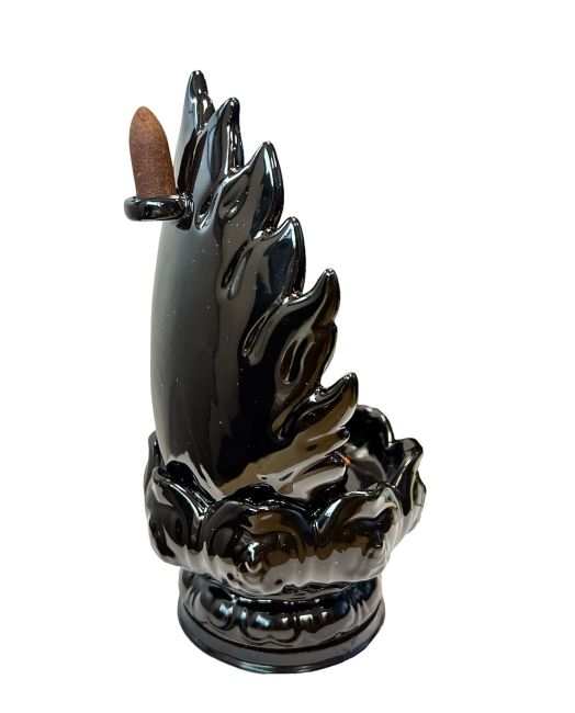 Uchwyt na kadzidło z przepływem zwrotnym Ceramiczny Budda Kwiat Lotosu 22 cm