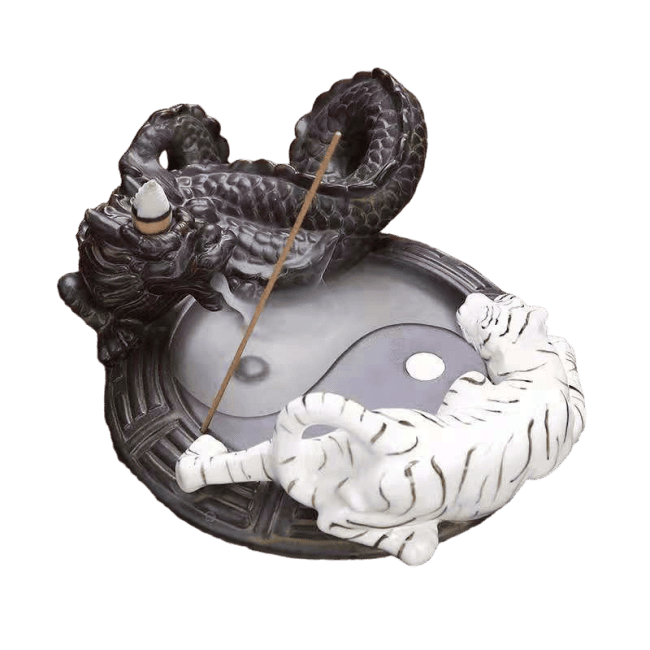 Uchwyt na kadzidełko Backflow Dragon - Tygrys 17cm