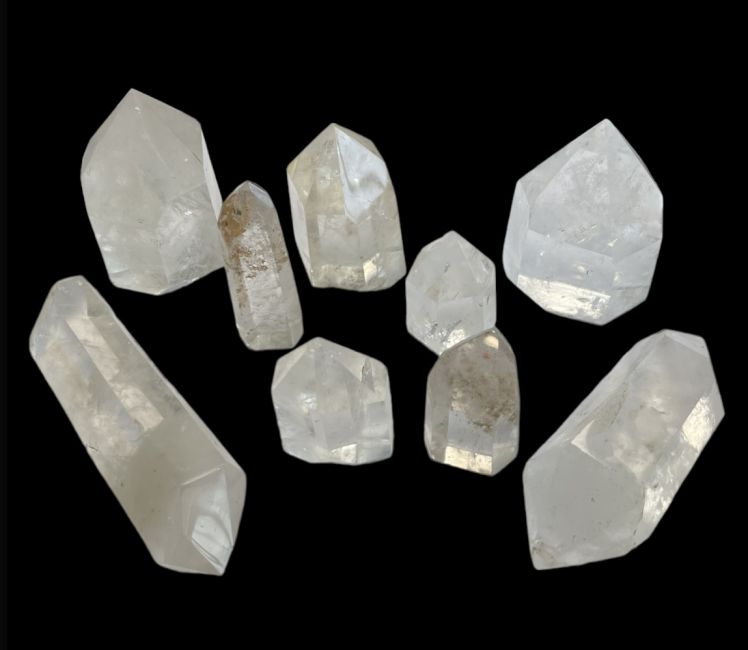 Pryzmaty z kryształu górskiego z Madagaskaru - 9 sztuk 1.392 tys