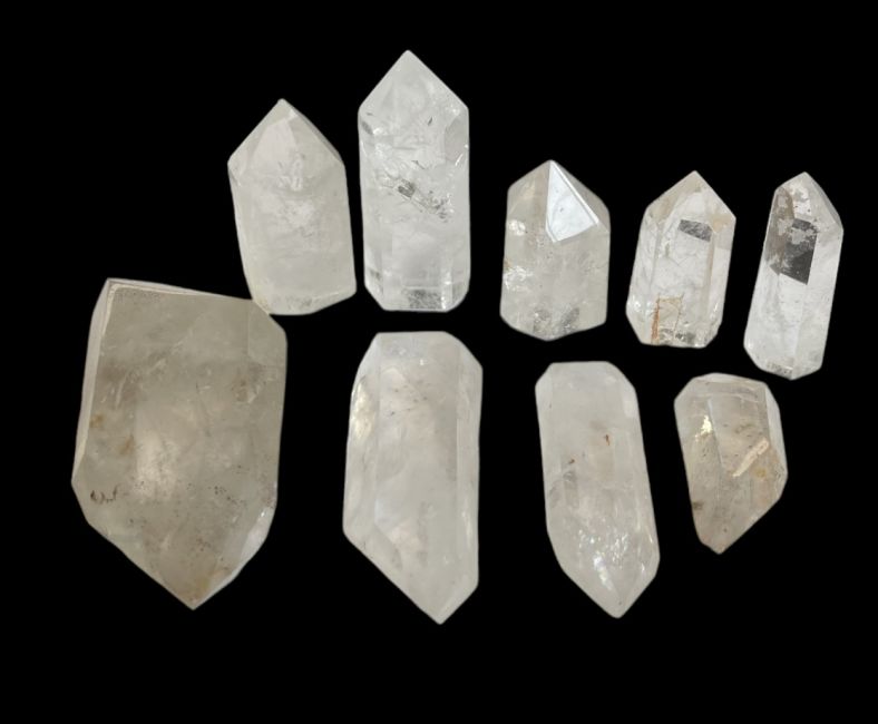 Pryzmaty z kryształu górskiego z Madagaskaru - 9 sztuk 1.700 tys