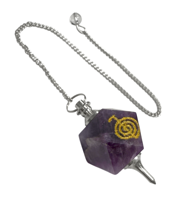 Ametystowe wahadło sześciokątne ChoKu Rei