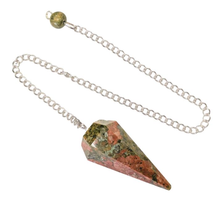 Wahadło unakite 6-stronne stożkowe