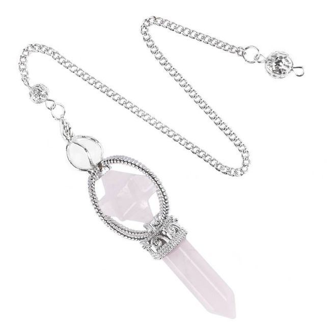 Wahadło Merkaba Rose Quartz 6 twarzy