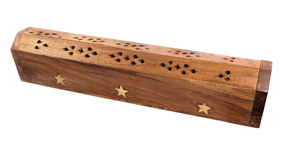 Uchwyt na kadzidło Sheesham Wood Box Stars 30cm x2