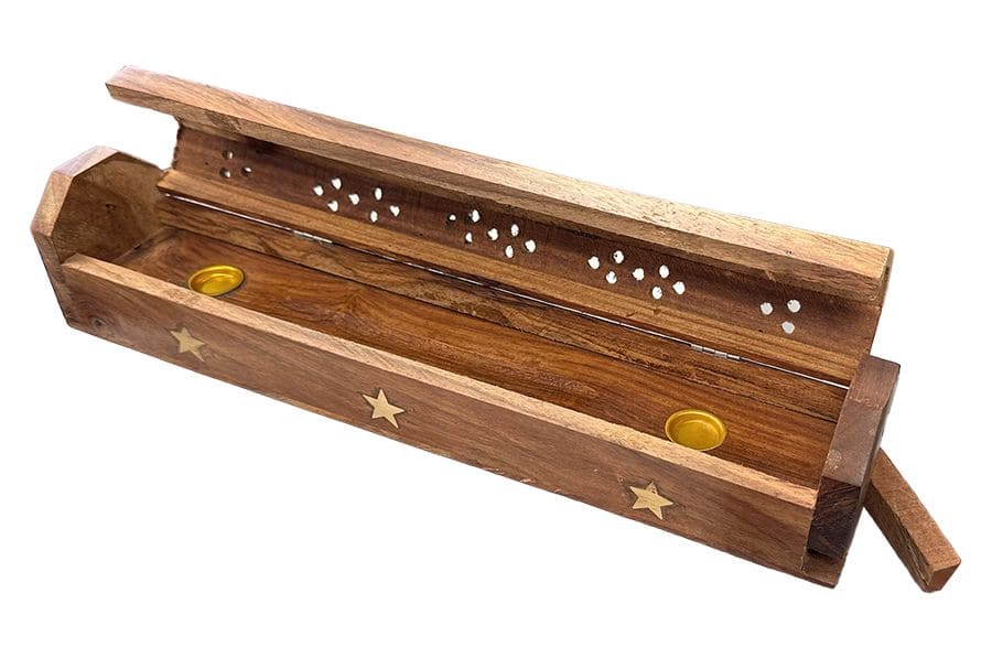 Uchwyt na kadzidło Sheesham Wood Box Stars 30cm x2