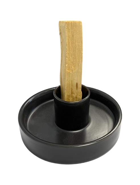 kadzidło i Czarny ceramiczny uchwyt na kadzidełka do Palo Santo 10,50 cm|pl