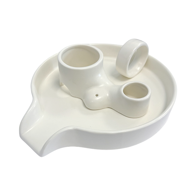 kadzidło i Biały ceramiczny uchwyt na kadzidełka Palo Santo i białą szałwię 18,50 cm