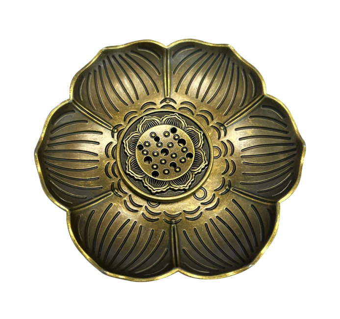 Metalowy uchwyt na kadzidełko Lotus 8,5 cm