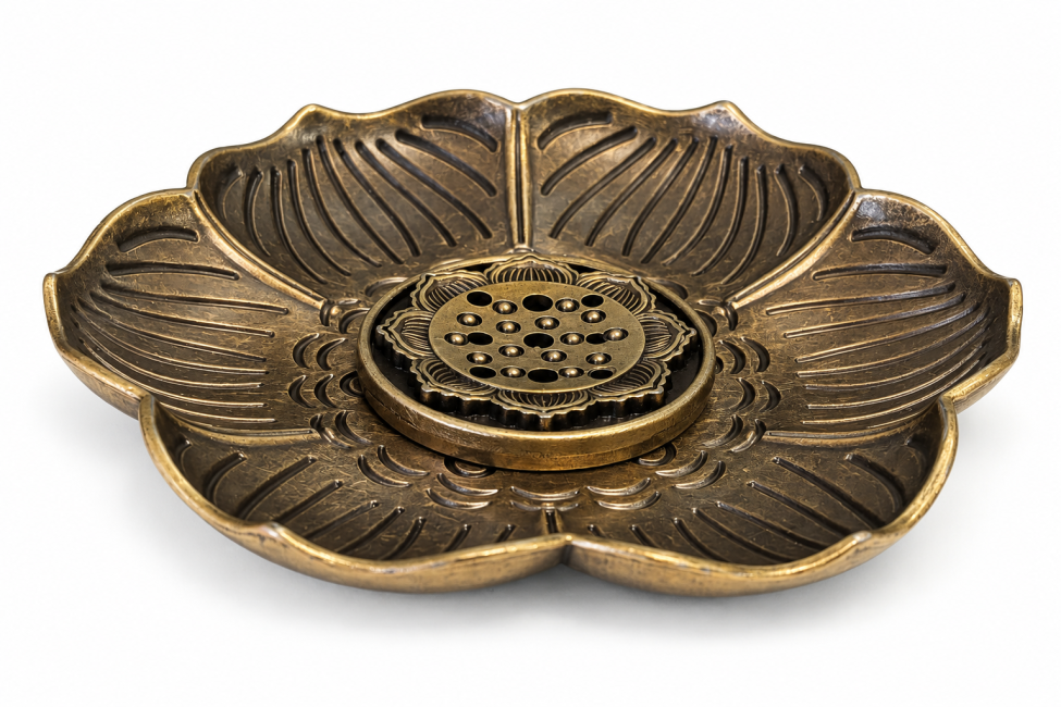 kadzidło i Metalowy uchwyt na kadzidełko Lotus 8.5 cm