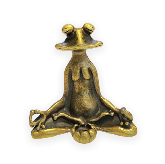 Metalowy stojak na kadzidełka Zen Frog 5 cm