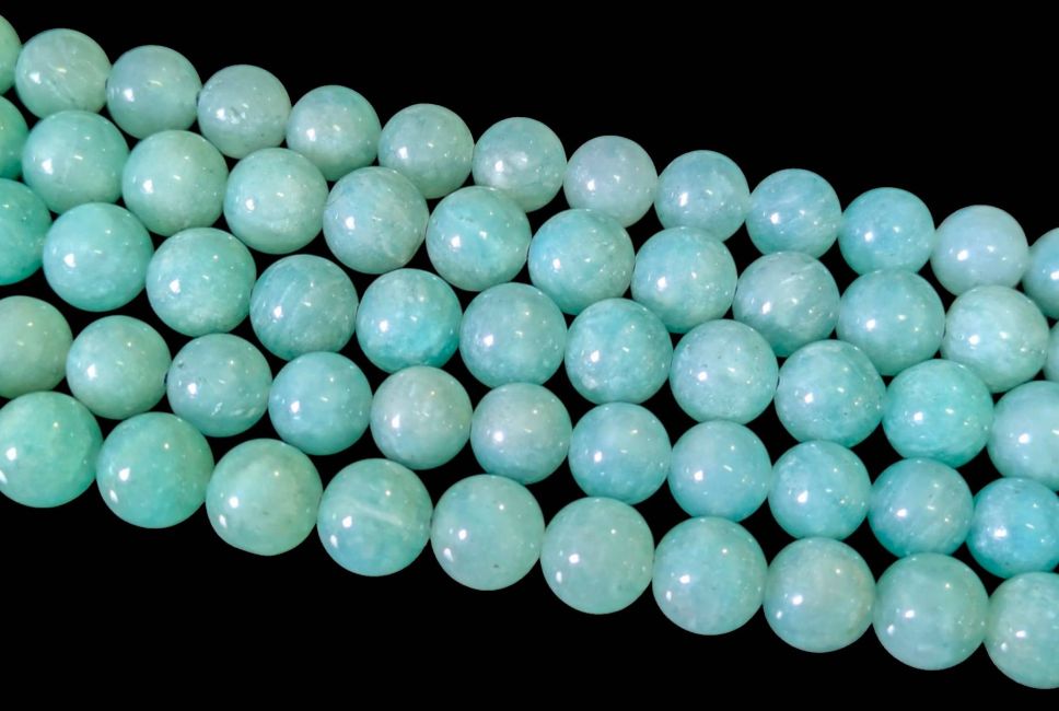 Koraliki Amazonite USA AA+ 7,5-8,5 mm na drucie 40 cm