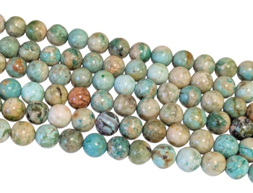 Koraliki chryzokola, 8mm, na nitce 40cm