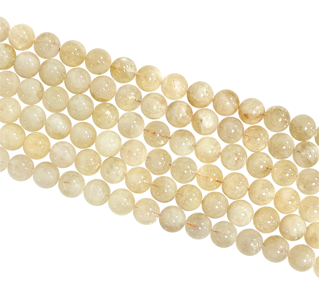 kadzidło i Naturalne koraliki cytrynowe 10mm na nitce 40cm