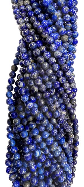 Koraliki Lapis Lazuli A o średnicy 10 mm na druciku o długości 40 cm