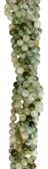 Koraliki Prehnite A o średnicy 8mm na drucie 40cm