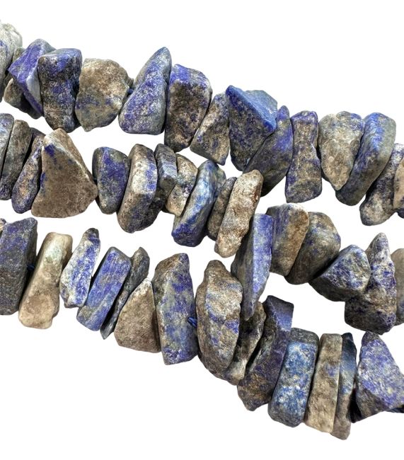 Kamienie surowe Lapis Lazuli 13-20mm na drucie 40cm
