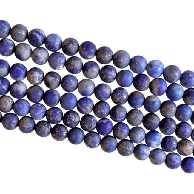 Koraliki matowe Lapis Lazuli 4mm na drucie 40cm