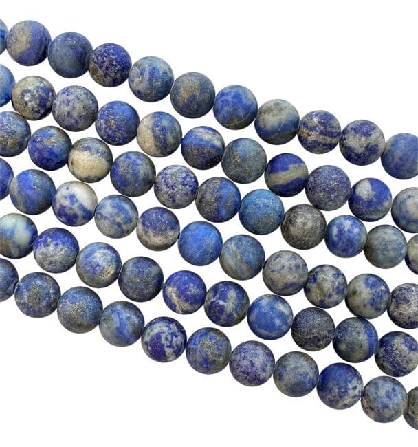 Koraliki matowe Lapis Lazuli 6mm na drucie 40cm