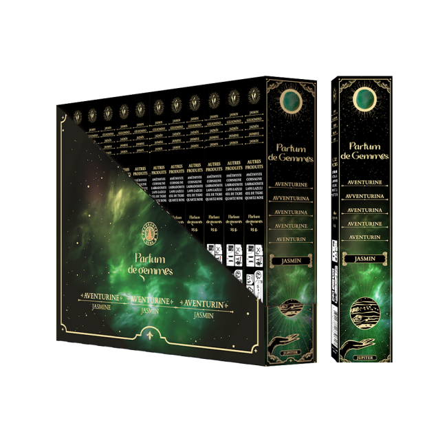 Kadzidła Smudge Stick Parfum de Gemmes Jaśmin i Awenturyn 20g