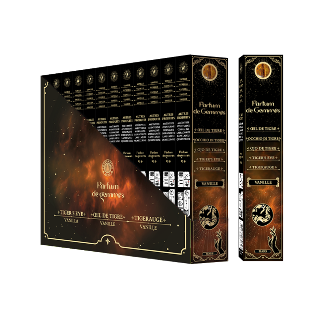 Kadzidła Smudge Stick Parfum de Gemmes Wanilia i Tygrysie Oko 20g