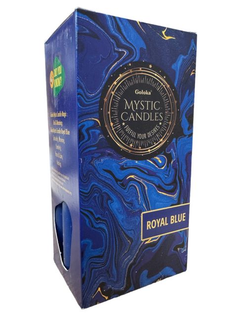 Świece Przyciemniane Goloka Royal Blue Mass 13cm 20szt