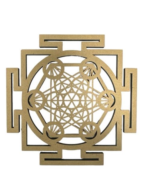 Drewniana tablica Metatron Sri Yantra 15 cm