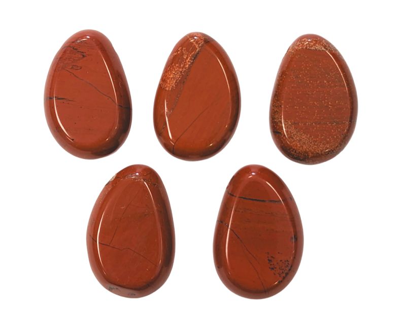 Wisiorek z kamienia walcowanego z czerwonego jaspisu AB 20-30 mm x 5