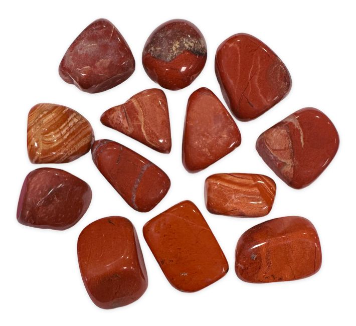 Jaspis czerwony AB kamienie sypane 250g