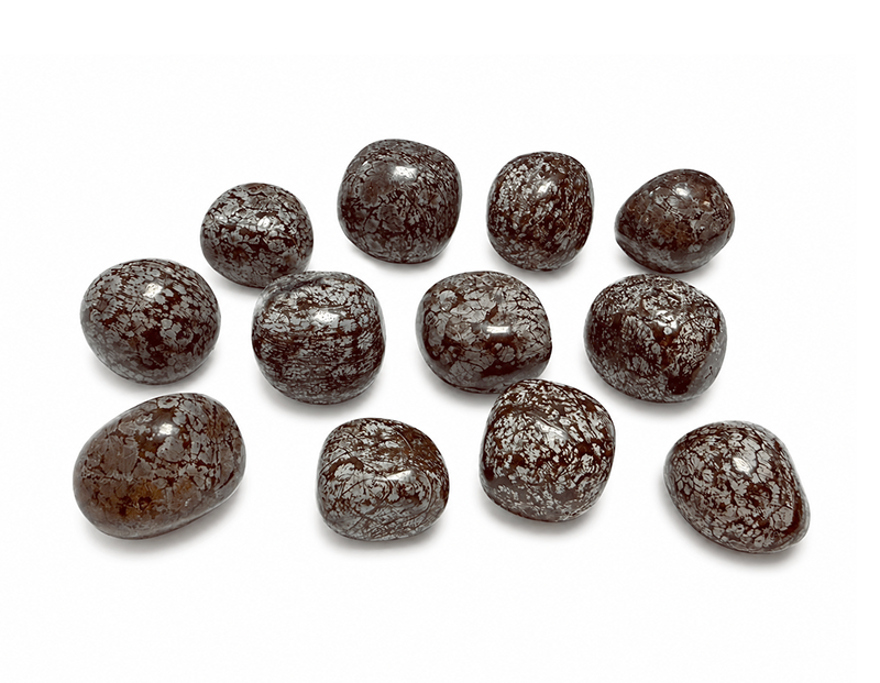 Brązowy Obsydian Śnieżny A Kamienie Bębnowane 2-3cm 250g