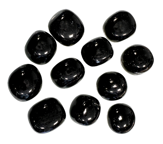 Czarne kamienie obsydianowe A 250g
