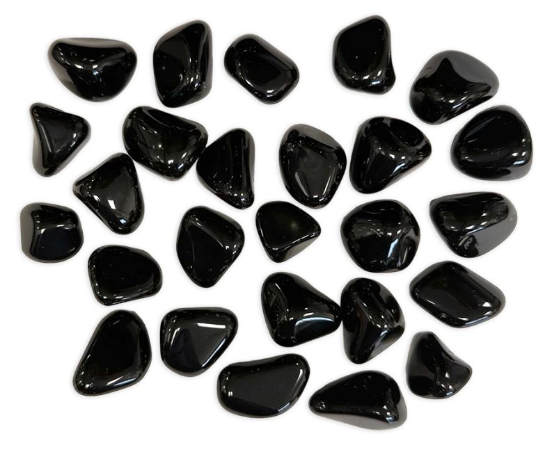 Czarne kamienie obsydianowe 250g