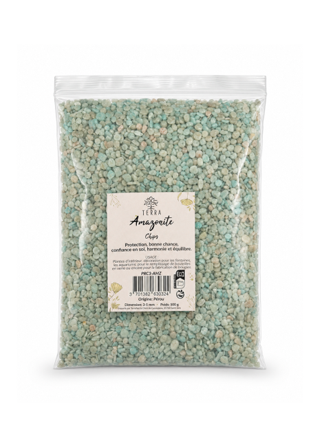 kadzidło i Chipsy z Naturalnego Amazonitu z Peru A 2-4mm 500g