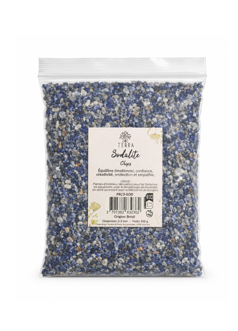 Chipsy z Naturalnego Sodalitu A 3-5mm 500g