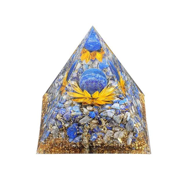 Piramida Orgonitowa Lapis Lazuli Lotos 8cm