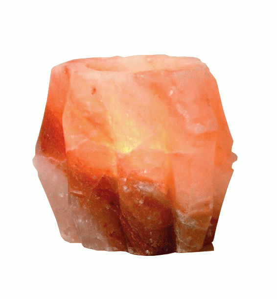 Świecznik bambusowy z naturalnym kryształem soli 0,5-0,7 kg