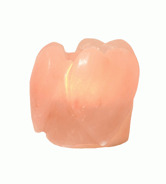 Świecznik z kryształu solnego