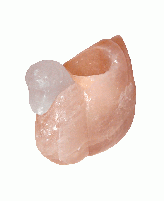 Świecznik łabędź z kryształu solnego naturalnego 1 kg