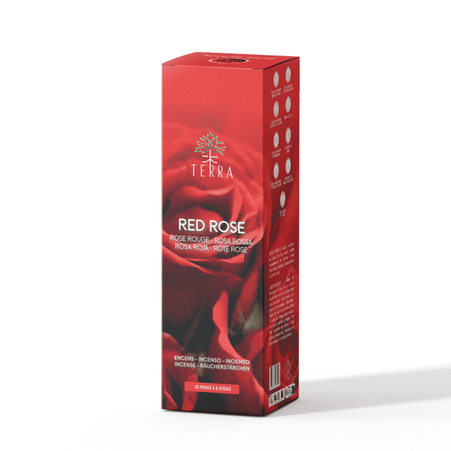 kadzidło i Kadzidło Terra Rose Red bez węgla drzewnego 12gr