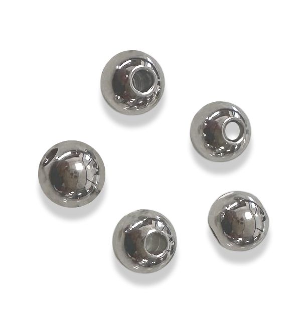 Koraliki dystansowe ze stali nierdzewnej w kolorze srebrnym 3mm x100