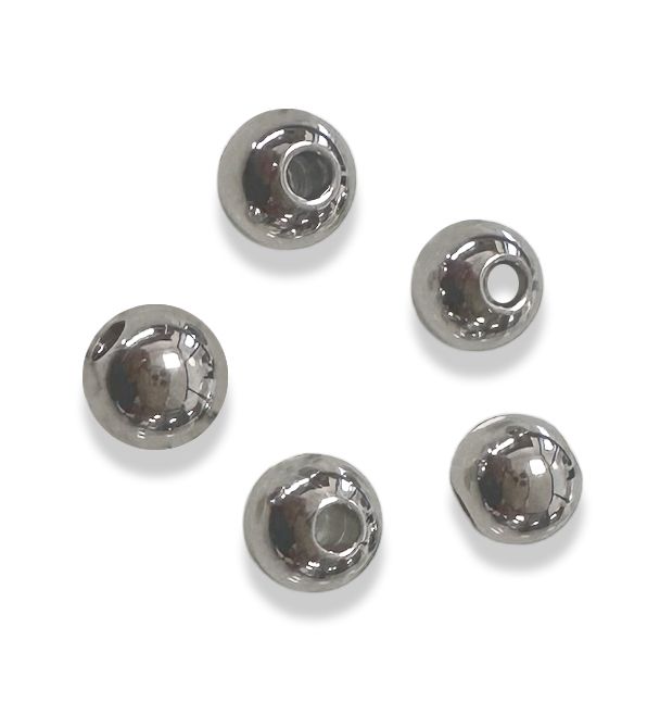 Koraliki dystansowe ze stali nierdzewnej w kolorze srebrnym 8mm x100
